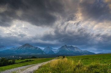 Obraz premium clouds over the mountains Tatra Mountains Slovakia