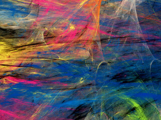 rainbow abstract fractal background 3d rendering illustration