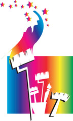 housepainter and colors , logo