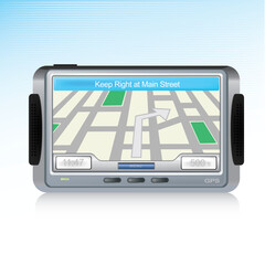 Generic GPS Device icon with reflection