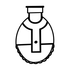 Travel flask isolated on white background. 