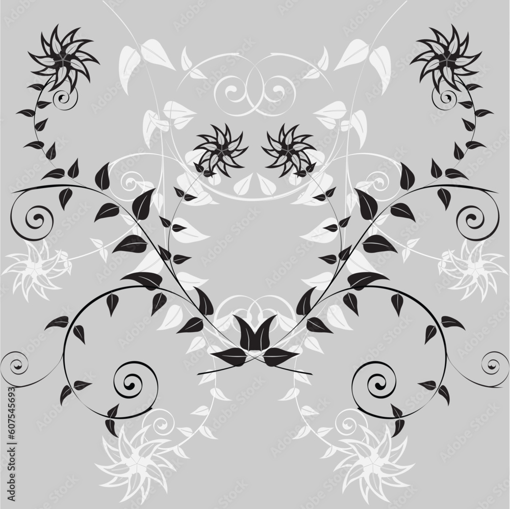 Poster vector floral pattern. it is possible to use as a seamless texture.