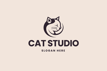 cat logo, animal vector