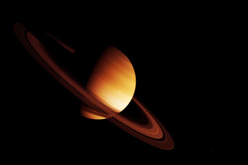 The planet Saturn is in space. Elements of this image furnished NASA.