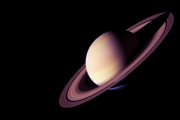 The planet Saturn is in space. Elements of this image furnished NASA.