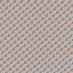 Line  wave ornament pattern. Illustration design