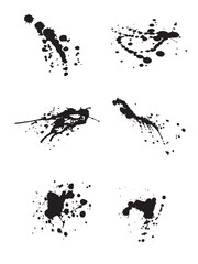 Obraz premium Set of six paint splashes for use in your designs.