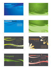 Set of eight business cards