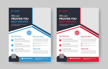 corporate business multipurpose and digital marketing agency flyer design and brochure cover page template	