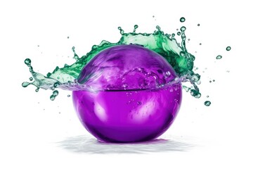 stock photo of purple water mix green water liquid splash photography Generative AI