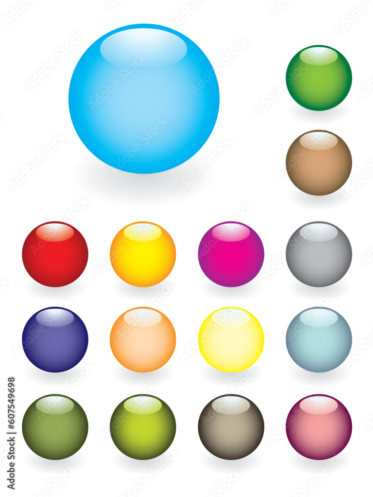 Aufkleber colourful button set. more button sets in my portfolio.