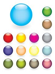 Colourful button set.  More button sets in my portfolio.