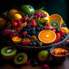 Colorful fruit platter: Canon EOS RP