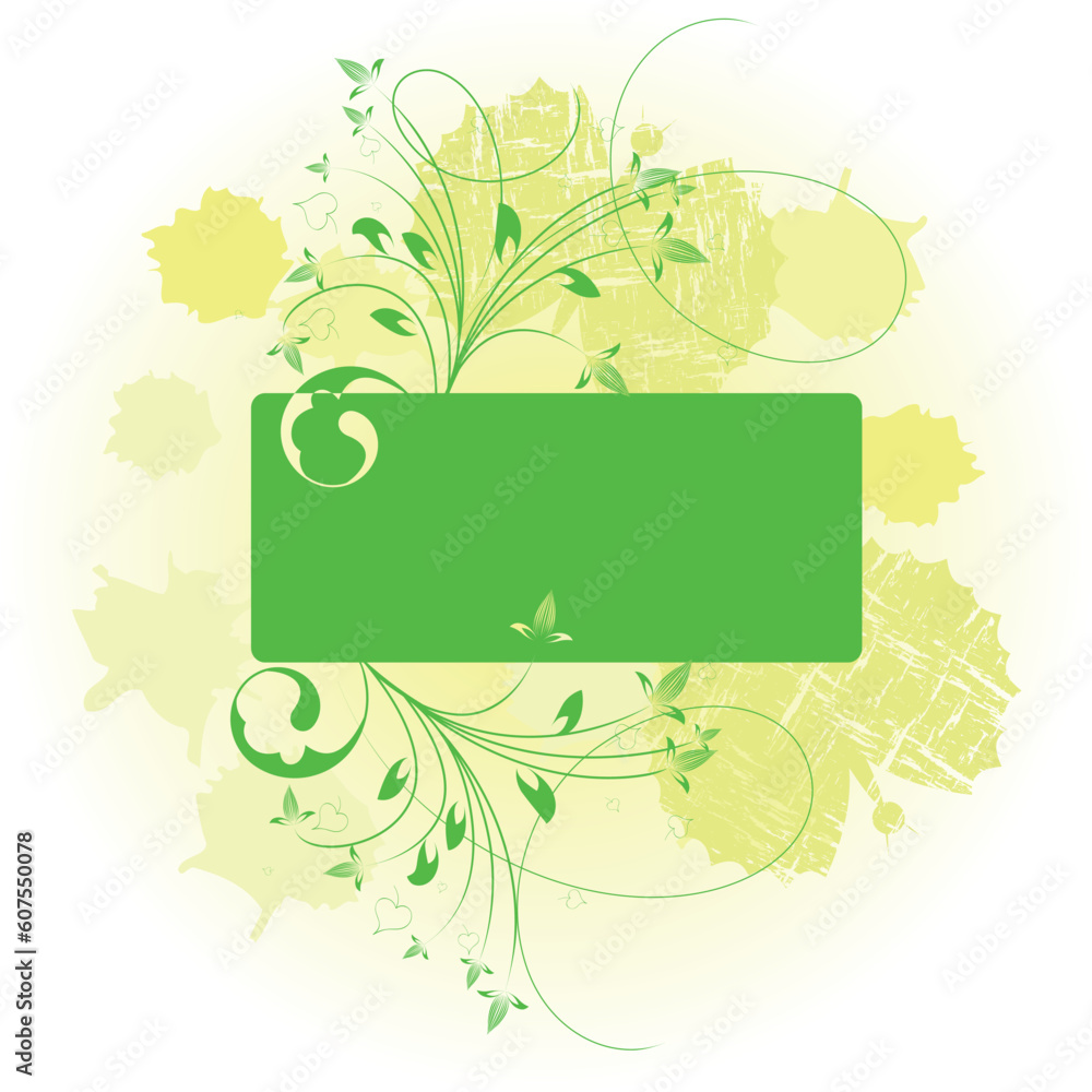 Poster floral background with a frame for a text. please see some similar pictures from my portfolio.