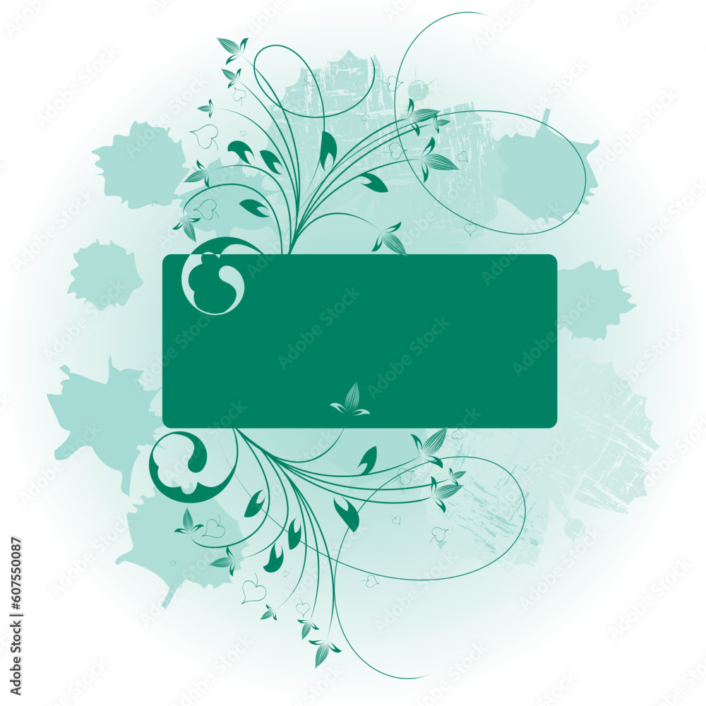 Poster floral background with a frame for a text. please see some similar pictures from my portfolio.