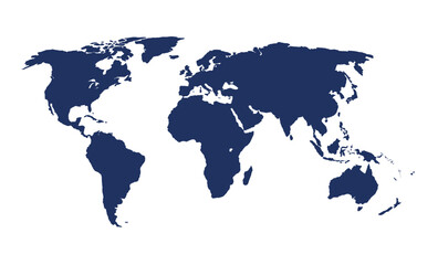 Fototapeta na wymiar A vector illustration of the world map