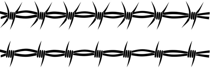 Set of two barbed wire tribal tattoos