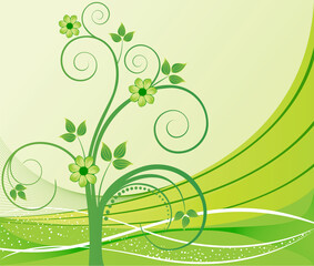 Floral  artistic vector  background illustration