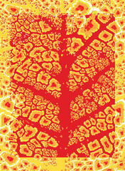 Abstract editable vector illustration of an autumn leaf