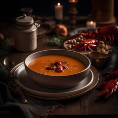 A Rich and Indulgent Plate of Lobster Bisque