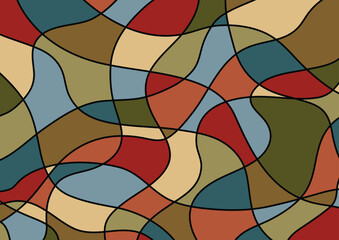 Twisted lines with earth tones abstract pattern background