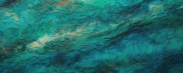 Fototapeta premium Abstract turquoise and teal fluid water background, summer vacation feeling in blue and green hues. Generative Ai.