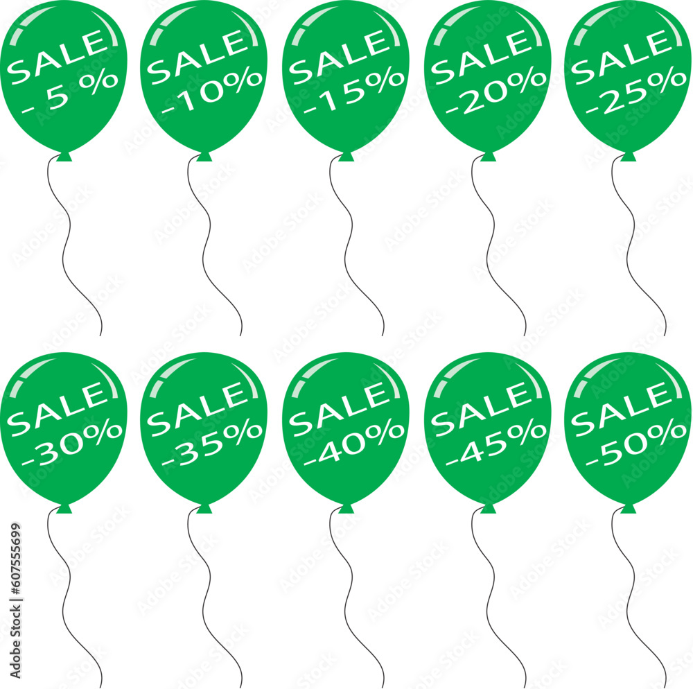 Poster many price stickers in vector format