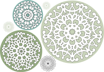 vector snowflakes set