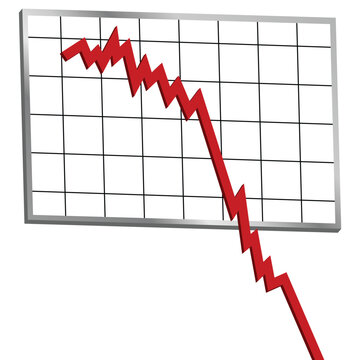 Conceptual Breakdown Chart Isolated Over White Background