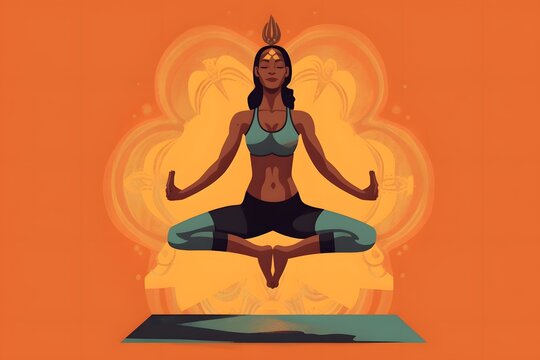 yoga pose, Generative AI