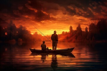 Father and his child, Generative AI