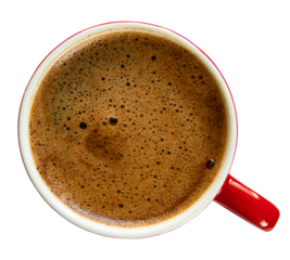 cup of coffee isolated on a transparent background