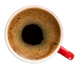 cup of coffee isolated on a transparent background