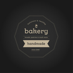 bakery vintage logo vector illustration