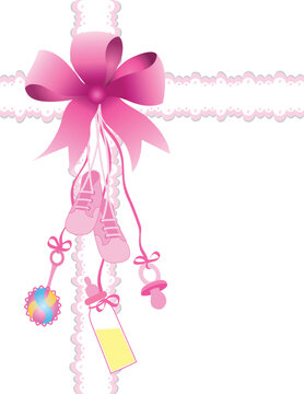 Baby girl toys with bow and lace