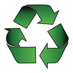 Recycle symbol isolated over white background