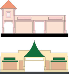 Obraz premium a vector illustration for a set of shopping mall design