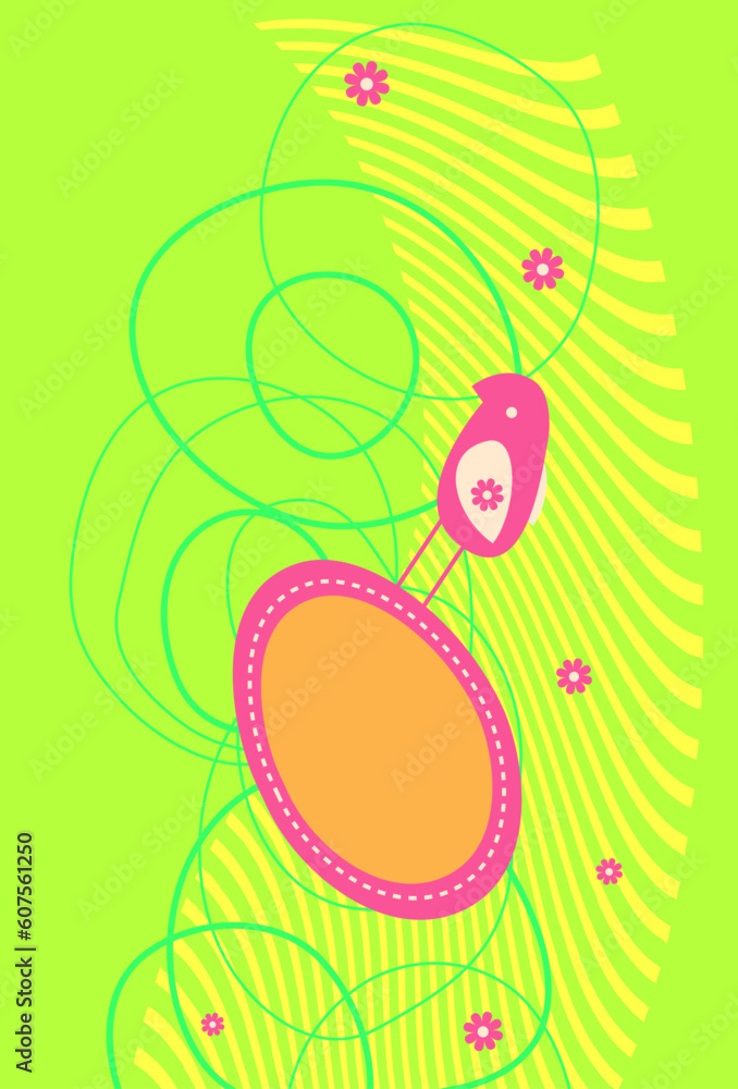 Poster a funky easter background element for website or print use.