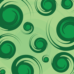Fototapeta premium Abstract spiral pattern with different tones of green