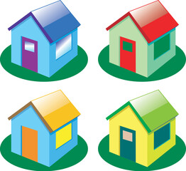 a vector illustration for a set of small house