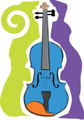 Obraz na płótnie Canvas a vector, illustration icon design for a violin