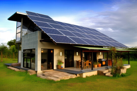 Solar-powered, home, eco-friendly. AI