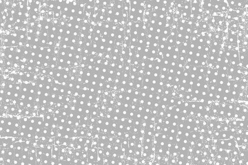 Vector background in comic book style with polka dots and scratched texture. Retro pop art design.