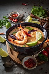Asian soup with shrimps