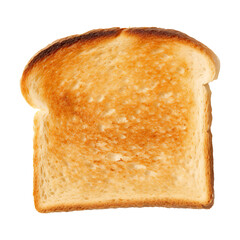 Bread slice lightly toasted isolated white and transparent background, png - obrazy, fototapety, plakaty