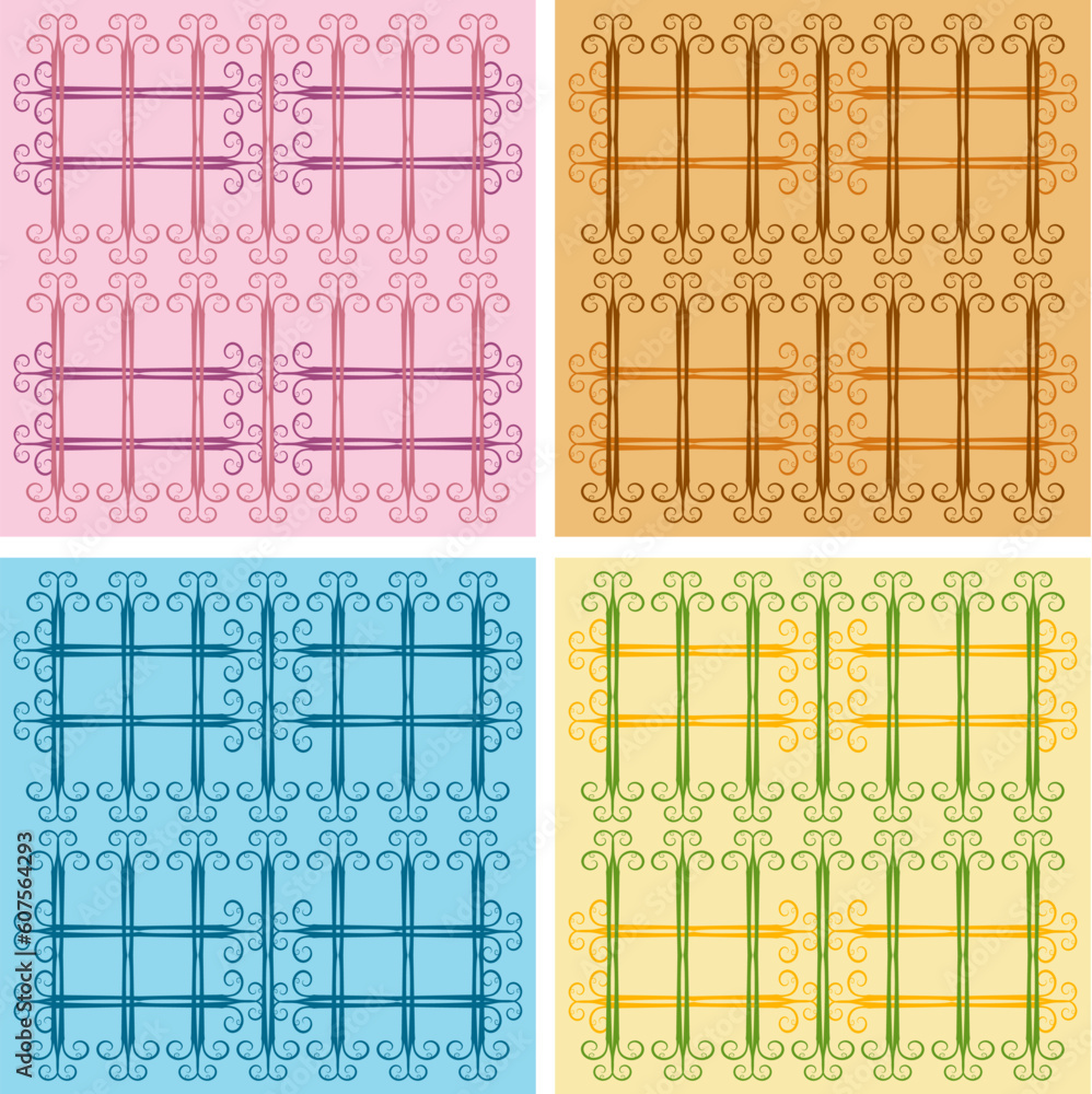 Poster vector pattern set