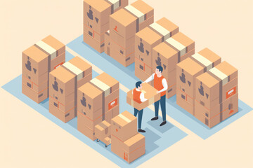 Fototapeta premium Inventory management. AI