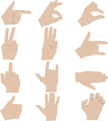 Fototapeta premium Hands illustration