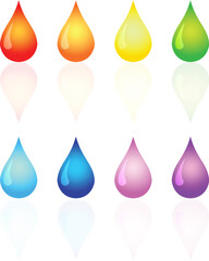 A Vector Illustration of a Set of Medical IconsA Colourful Selection of Paint Drips