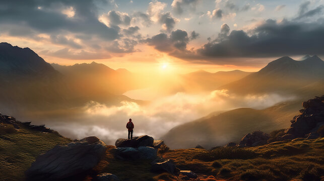 breathtaking and awe-inspiring image that evokes a sense of tranquility and adventure 